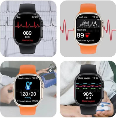 Ceas Smartwatch KD99 Ultra Watch, 2.0" IPS Full Touch, incarcare magnetica, apel Bluetooth, bratara, monitor de sanatate, unisex