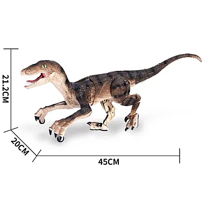 Jucarie interactiva, Dinozaur cu telecomanda,SM180 Figurina Velociraptor cu lumini si sunete realiste
