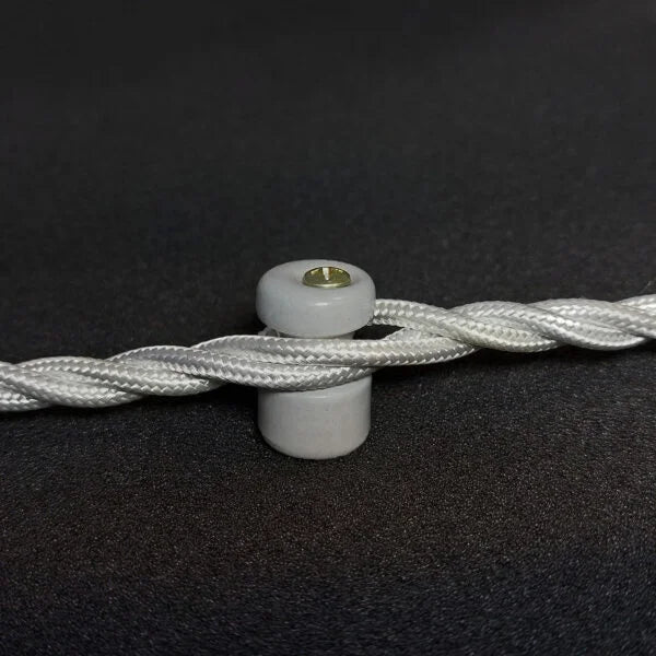 Izolator Din Ceramica Pentru Cablu Impletit D16MM Gri Fanton