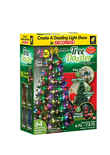 Perdea de lumini verticale pentru brad , Tree Dazzler (64 luminite LED)