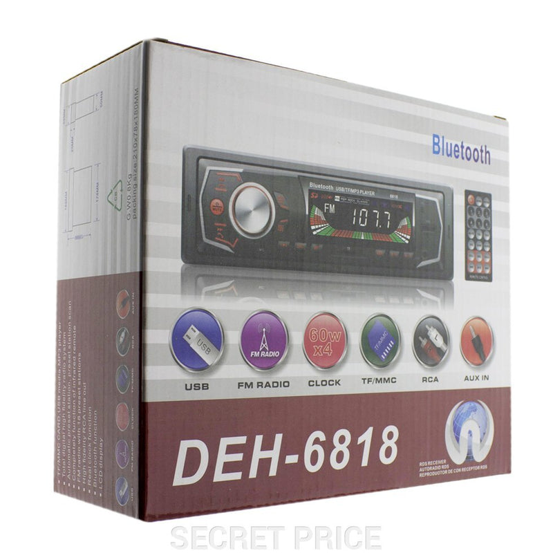 Radio MP3 Auto 1DIN MP3 DEH-6818 / Bluetooth