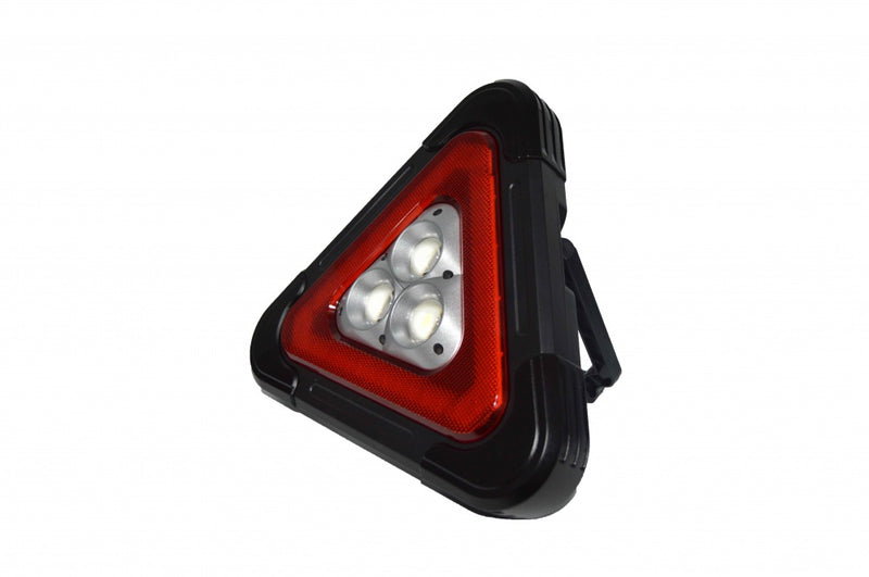 Triunghi multifuncțional reflectorizant portabil, Lumina alb/rosu LED-Incarcare Solara