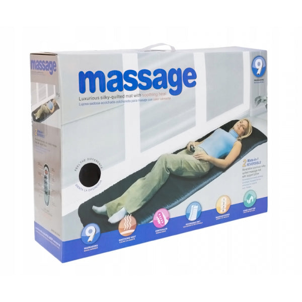 Saltea cu masaj,incalzire infrarosu si vibratii 2-in-1 Massage Exclusive 9, cu telecomanda