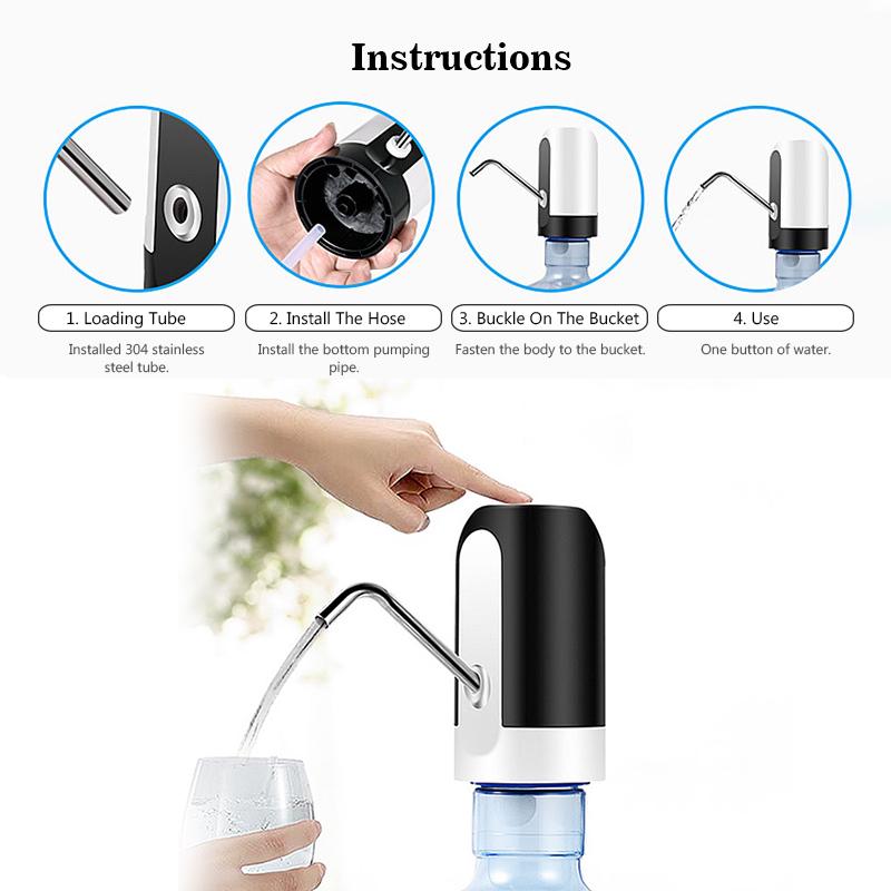 Pompa electrica cu USB pentru butelii cu apa