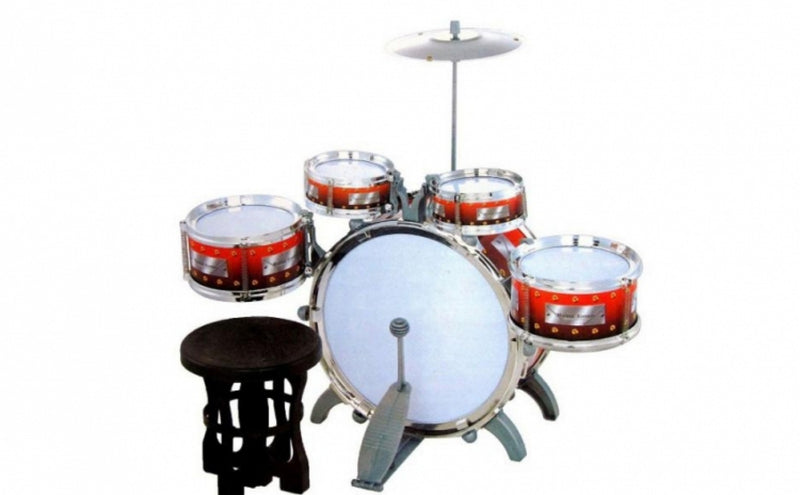 Tobele Jazz Drum pentru copii, 10 piese, material foarte rezistent, design atractiv