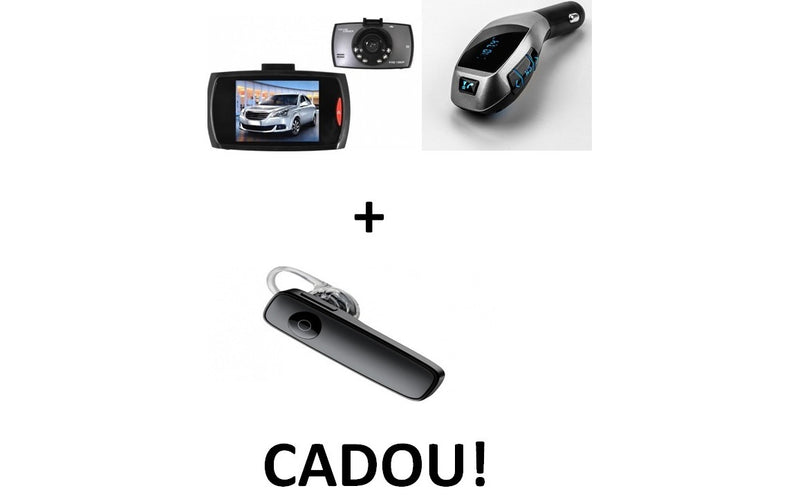Pachet auto: Camera auto martor + Modulator x7 + Cadou casca bluetooth